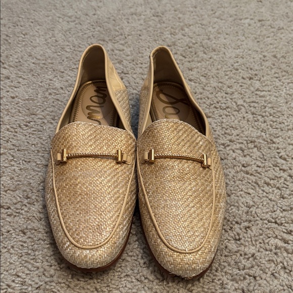 Sam Edelman Loraine Woven Bit Loafers Featuring Gold Equestrian Bit Accent - Picture 2 of 4